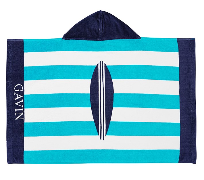 Classic Rugby Surfboard Baby Beach Hooded Towel