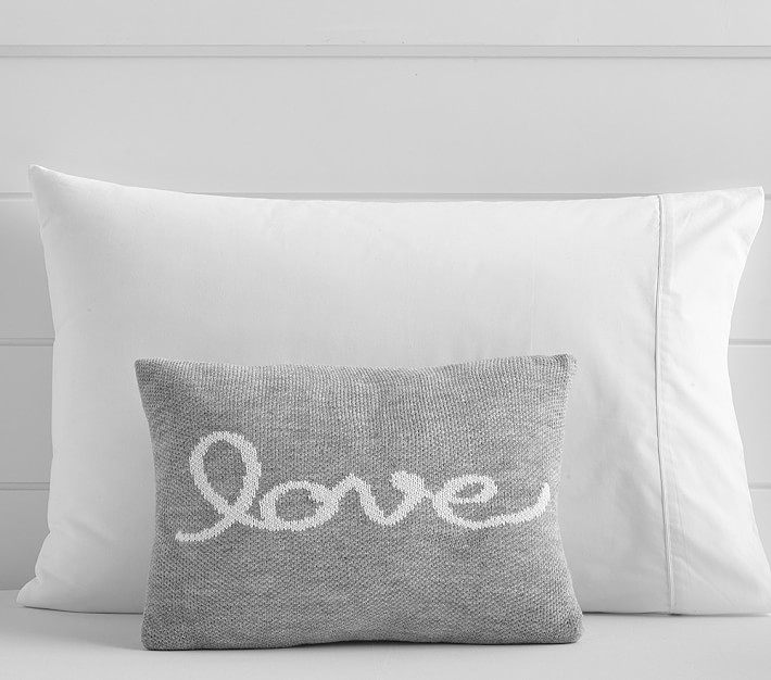 &quot;Love&quot; Knit Pillow