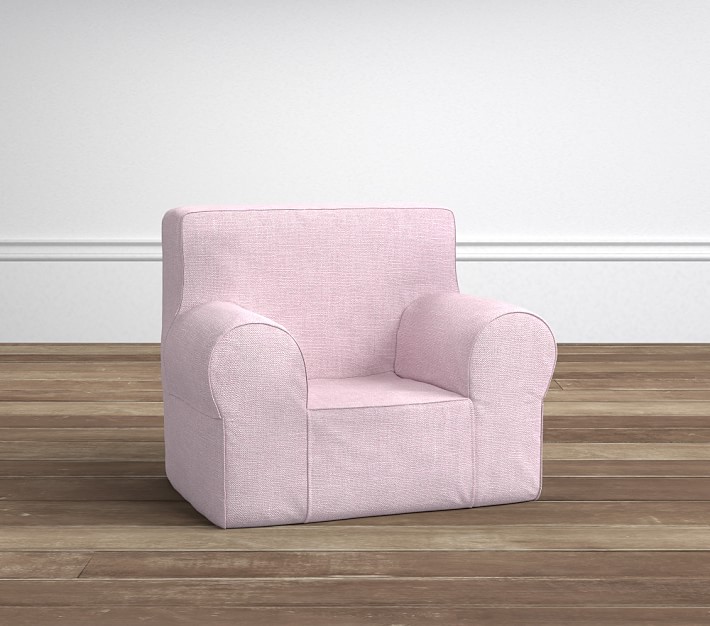 Washed Grainsack Light Pink My First Anywhere Chair&#174; Slipcover Only
