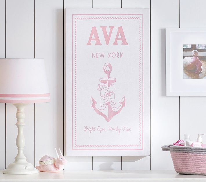 Pink Personalized Anchor Art