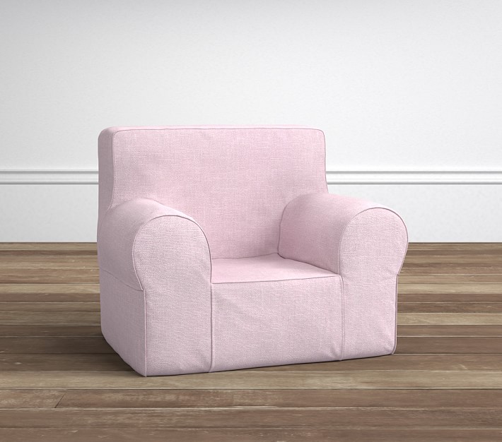 Washed Grainsack Light Pink Anywhere Chair&#174; Slipcover Only