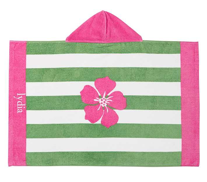 Classic Rugby Hibiscus Baby Beach Hooded Towel
