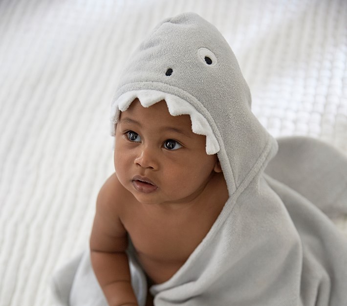 Gray Shark Baby Hooded Towel