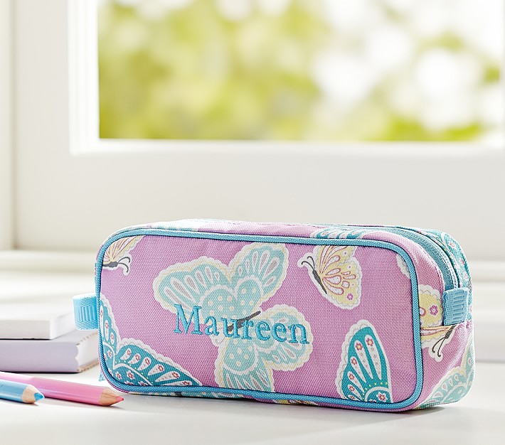 Mackenzie Lavender Butterfly Pencil Case