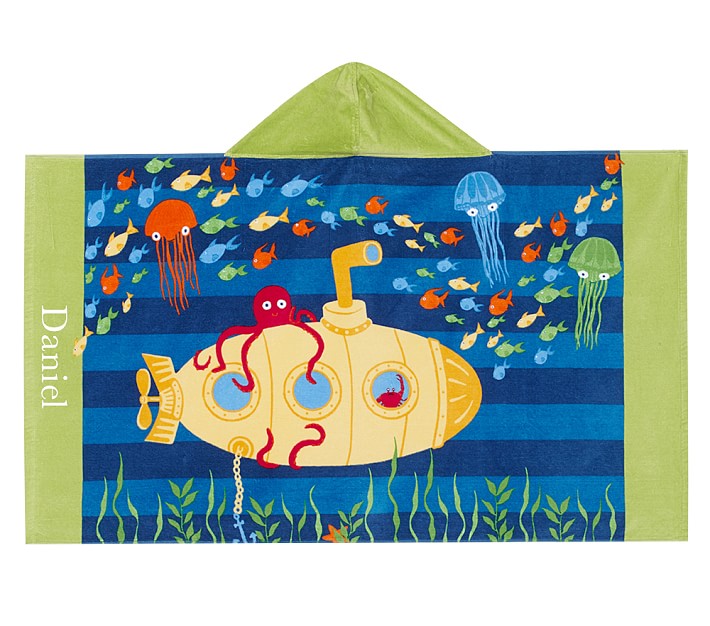 Classic Icon Submarine Kid Beach Hooded Towel