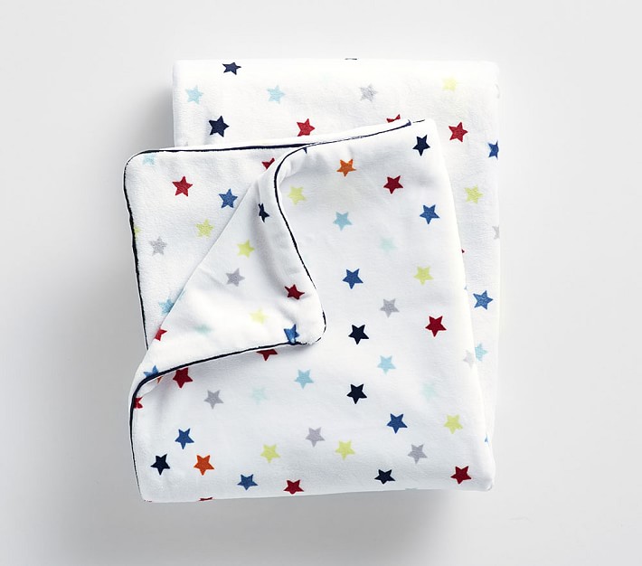 Multi Star Eco-Friendly Chamois Baby Blanket