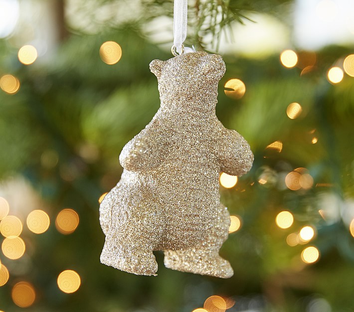 Polar Bear Glitter Ornament