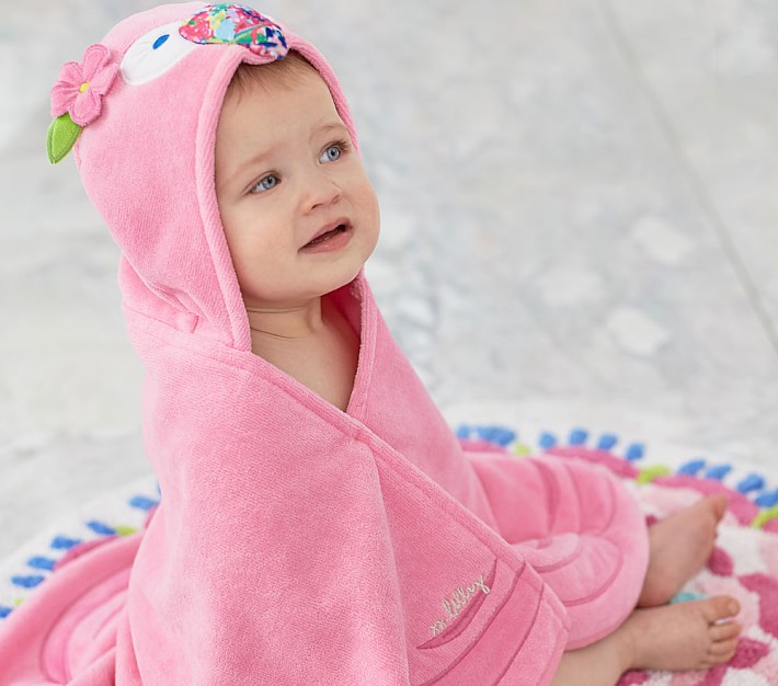 Lilly Pulitzer Flamingo Baby Hooded Towel