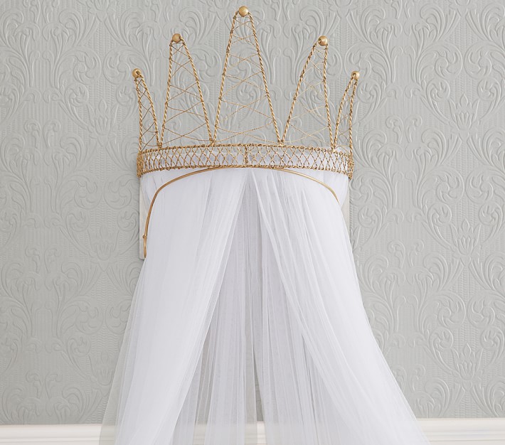 Crown Cornice with Tulle Sheers