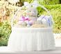 White Ombre Pearl Easter Basket Liners