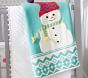 Fair Isle Knit Snowman Baby Blanket