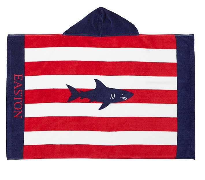 Classic Rugby Shark Baby Beach Hooded Towel