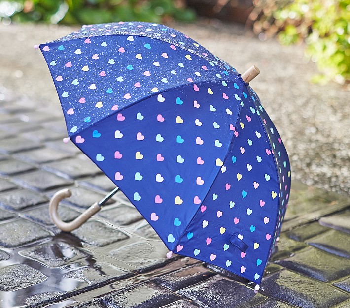 Hatley Navy/Pink Multi Hearts Umbrella