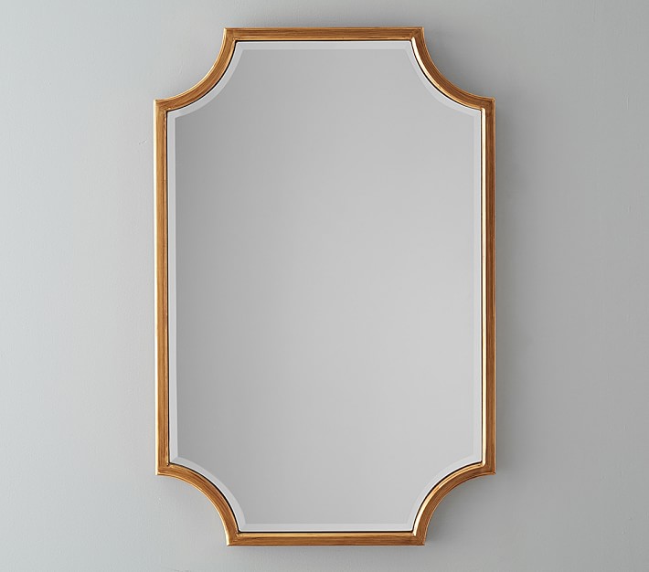 Gold Scallop Leaf Mirror