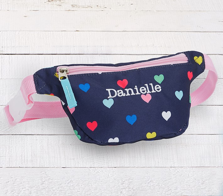 Navy Pink Multi Hearts Fanny Pack