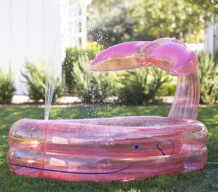 Pink Inflatable Whale Pool