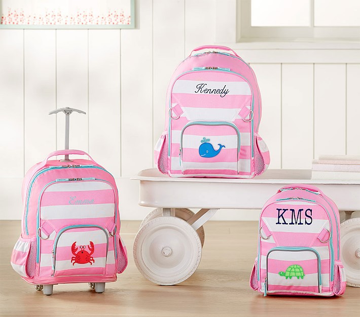 Fairfax Pink/White Stripe Backpacks