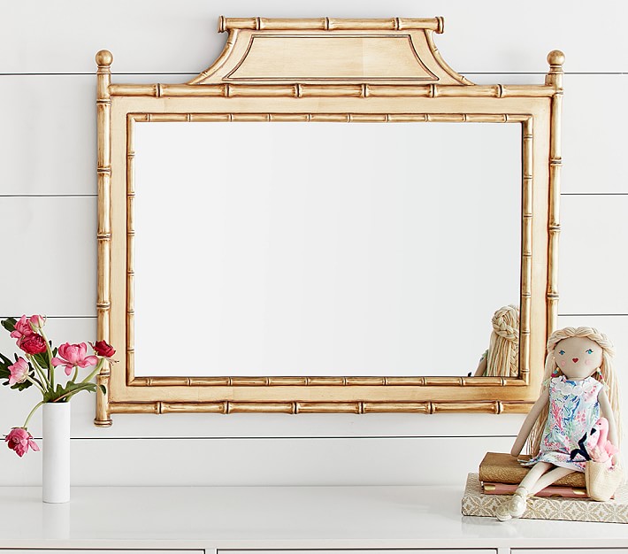 Lilly Pulitzer Gold Cane Mirror