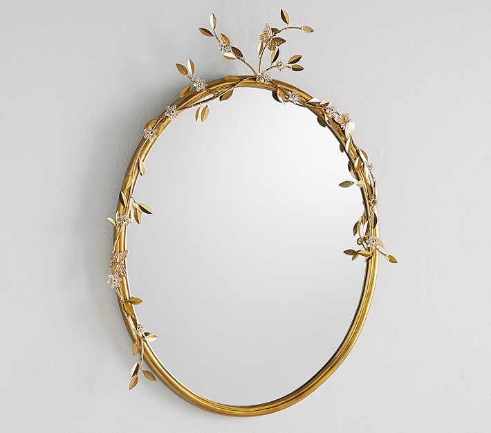 Monique Lhuillier Floral Beaded Mirror