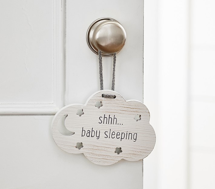 Sleeping Baby Hanging Door Sign