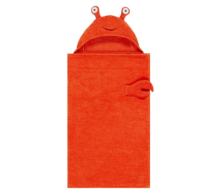 Crab Critter Kid Beach Hooded Towel