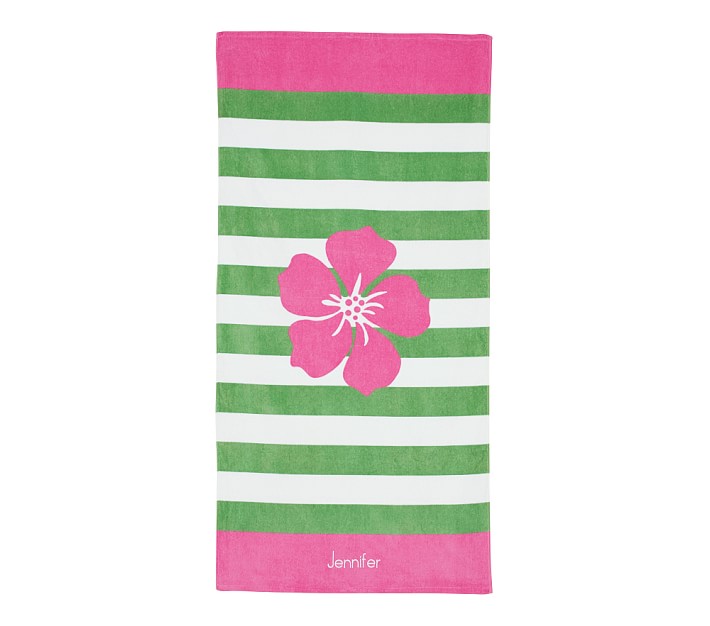 Classic Rugby Hibiscus Towel