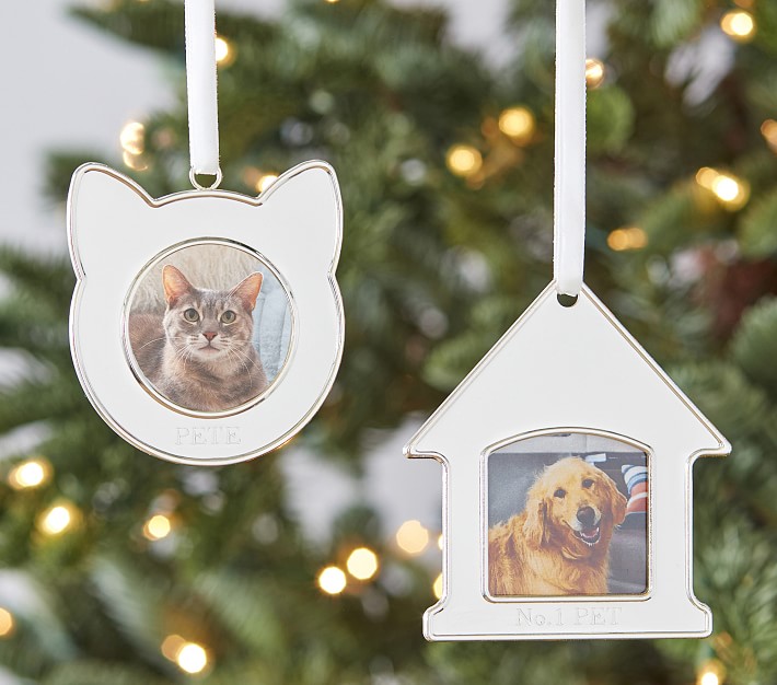 Silver Plated Pet Frame Ornaments