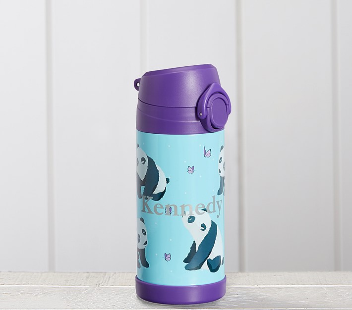 Mackenzie  Aqua Panda Regular Water Bottle