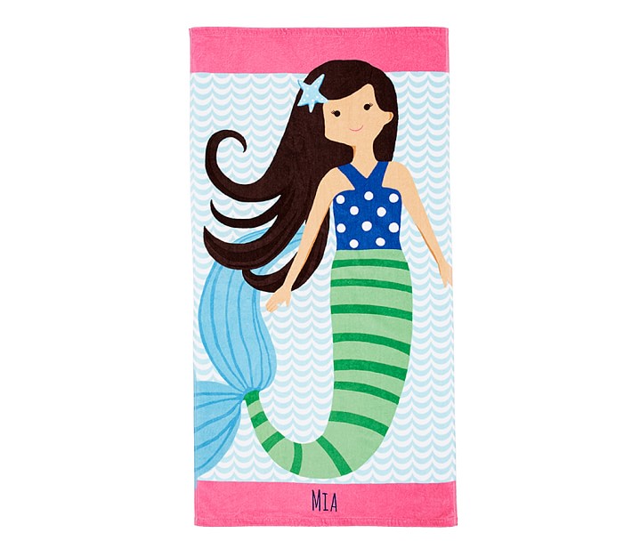 Brown Mermaid Mini Beach Towel