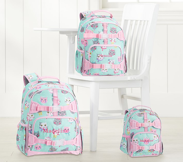 Mackenzie Aqua Pink Princess Kitty Backpacks