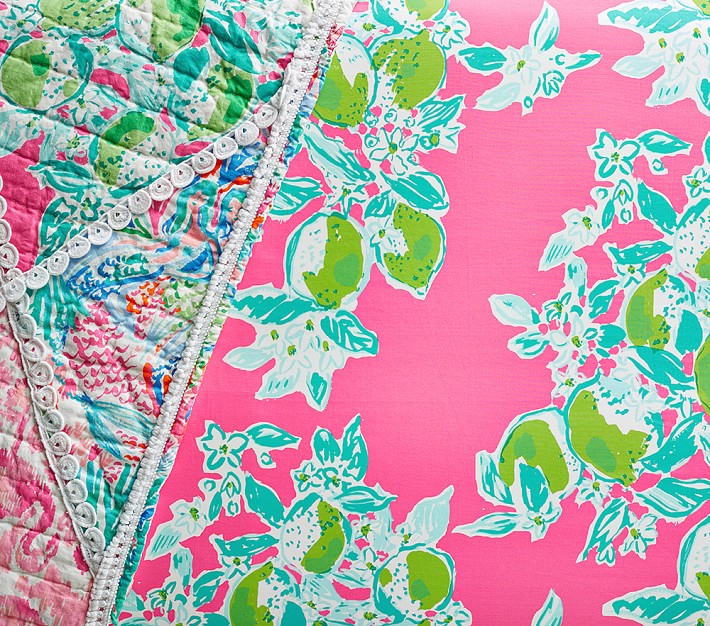 Lilly Pulitzer Pink Lemonade Crib Fitted Sheet
