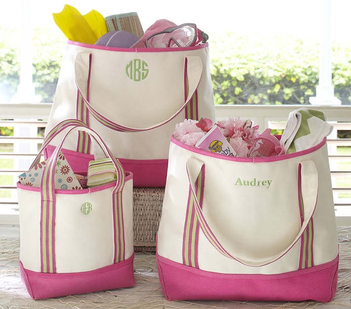 Pink/Green Family Tote