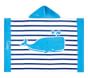 Breton Stripe Whale Baby Hooded Towel