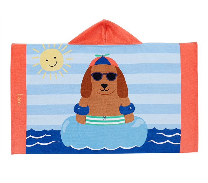 Dog Kid Beach Hooded Towel