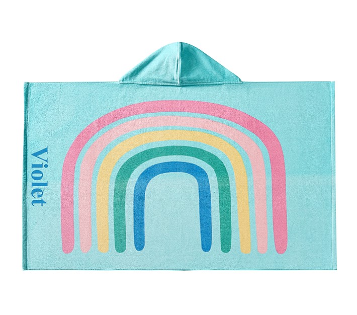 Rainbow Kid Beach Hooded Towel