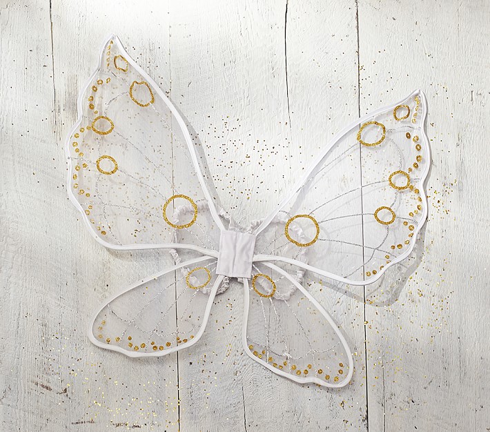 White &amp; Gold Dress-Up Wings