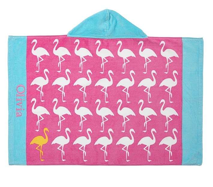 Nantucket Repeat Flamingo Baby Beach Hooded Towel