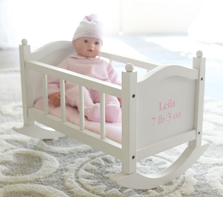 Pottery barn shop kids doll cradle