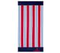Nantucket Stripe Towel Red Navy