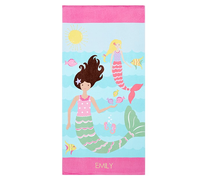 Classic Mermaid Kid Beach Towel