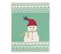 Fair Isle Knit Snowman Baby Blanket