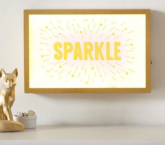Framed Light Up Decor - Sparkle | Kids Wall Art | Pottery Barn Kids