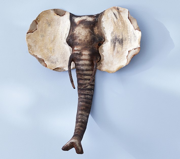 Paper Mache Elephant Head