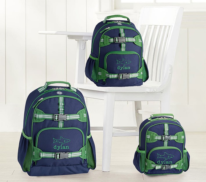 Mackenzie Navy Green Trim Solid Backpacks