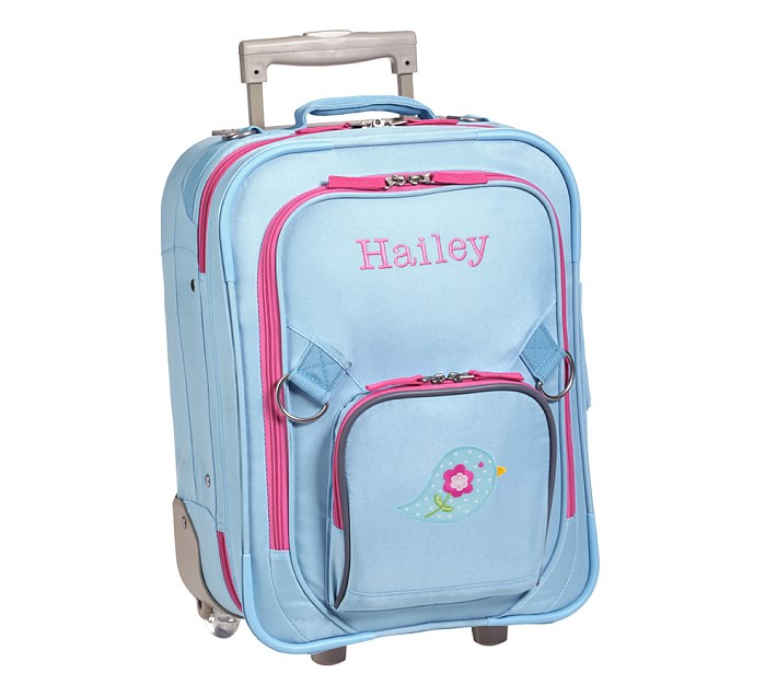 Aqua/Pink Bird, Fairfax Spinner Luggage
