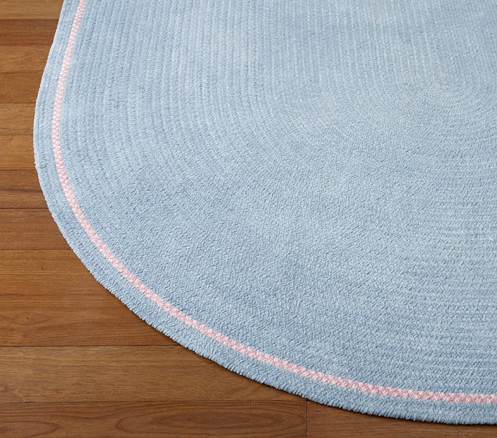 Aqua Amy Chenille Braid Rug Swatch Pottery Barn Kids