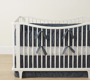 Nursery Bumper Bedding Set: Bumper, Crib Fitted Sheet & Crib Skirt