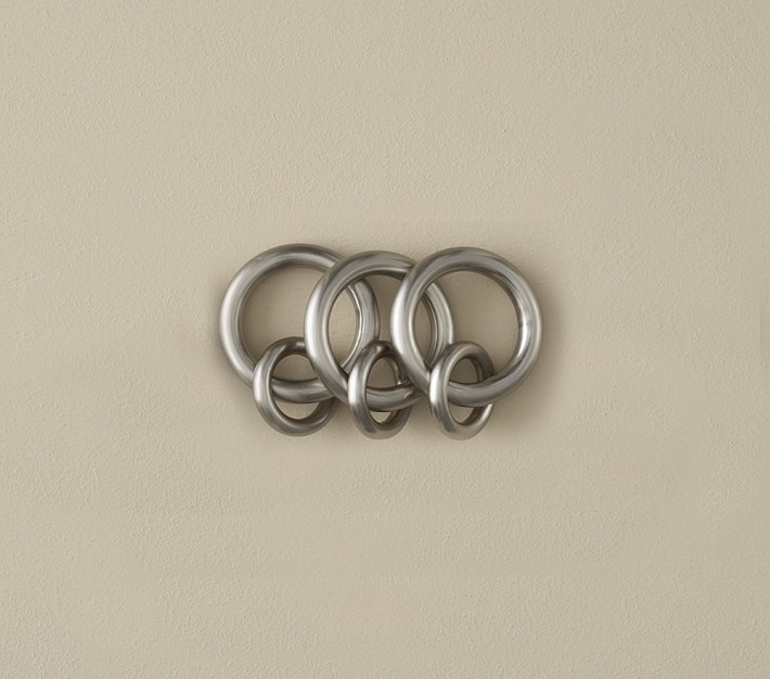 Metal Round Rings, Nickel, Set of 10
