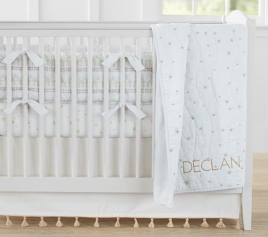 Nursery Quilt Bedding Set: Quilt, Crib Fitted Sheet & Crib Skirt