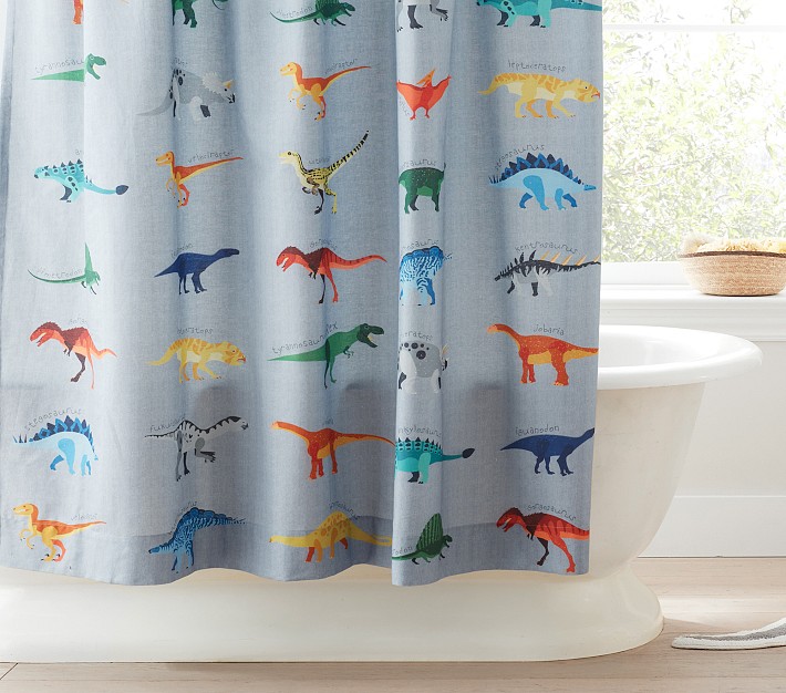 Finn Dino Shower Curtain